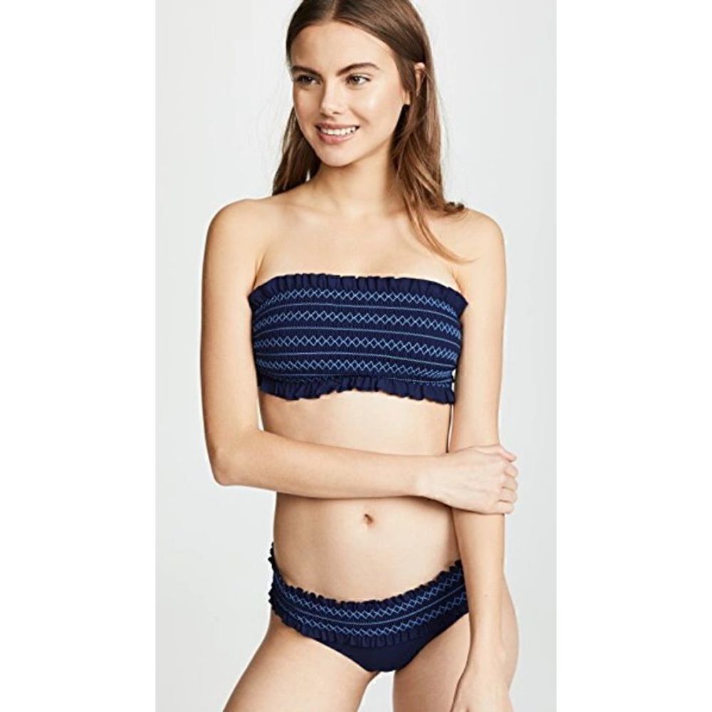New. Tory Burch black smocked bikini set. Normally $236 XS - Picture 3 of 11